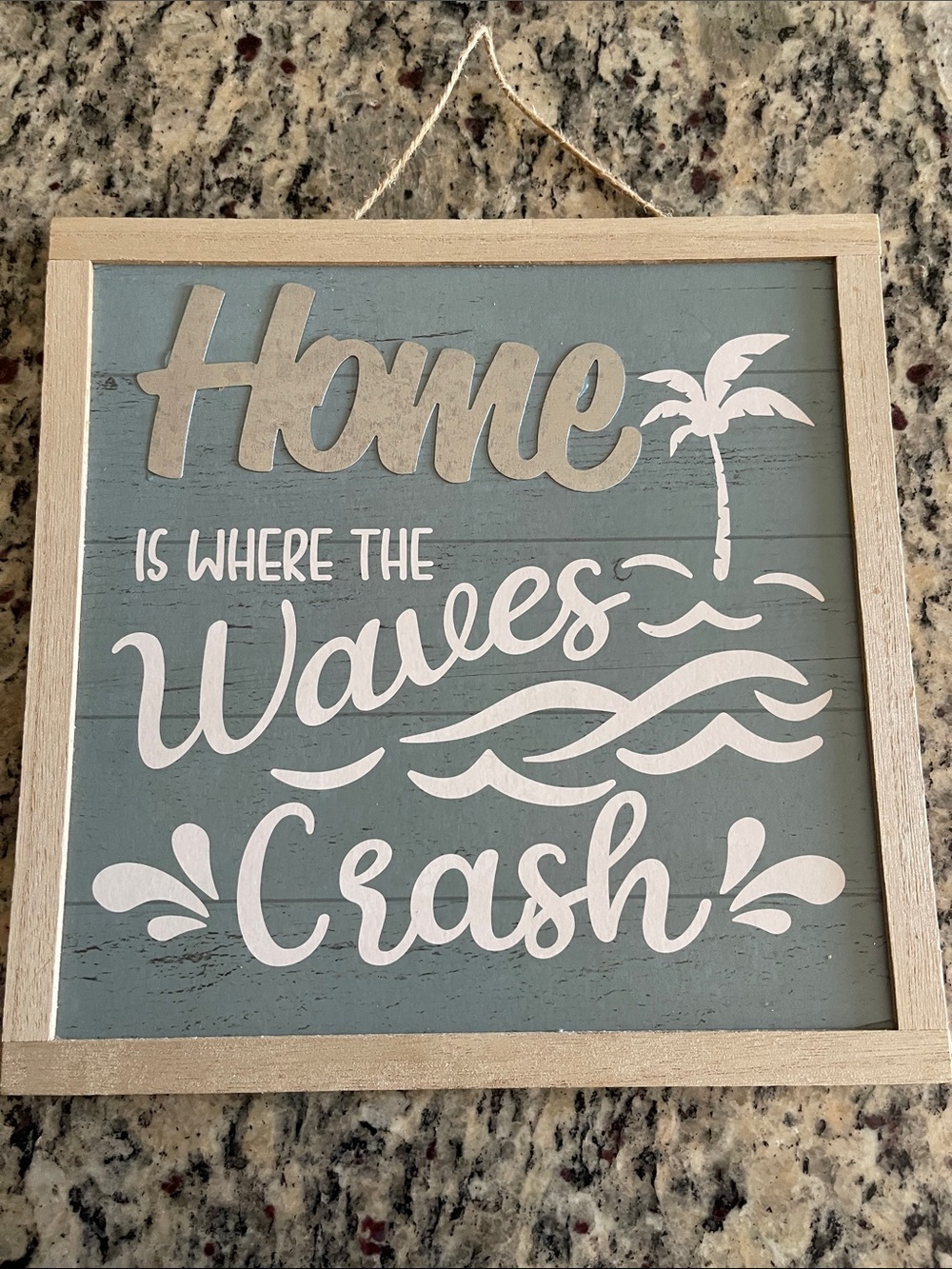 Home Is Where the Waves Crash Blue Wall Decor